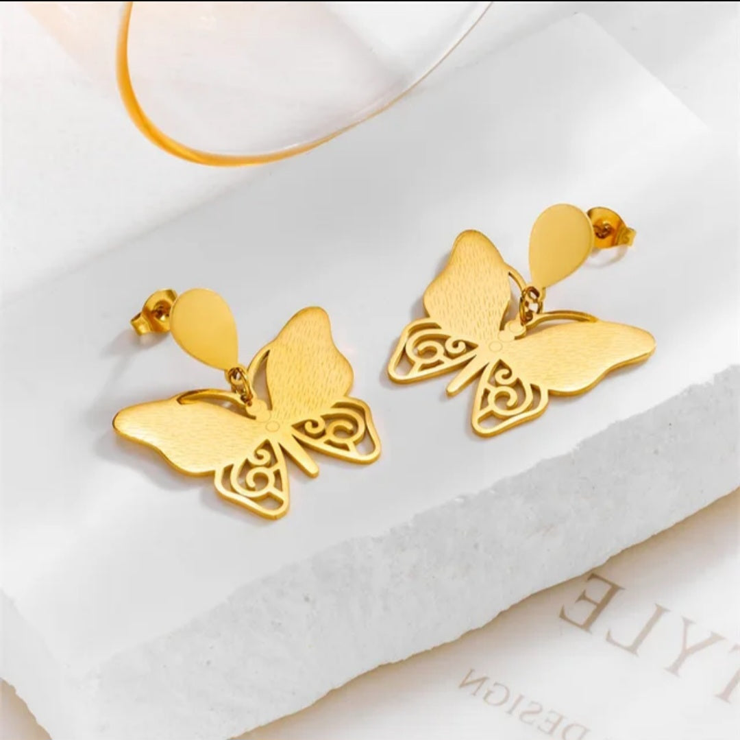 Butterfly Drop Earrings