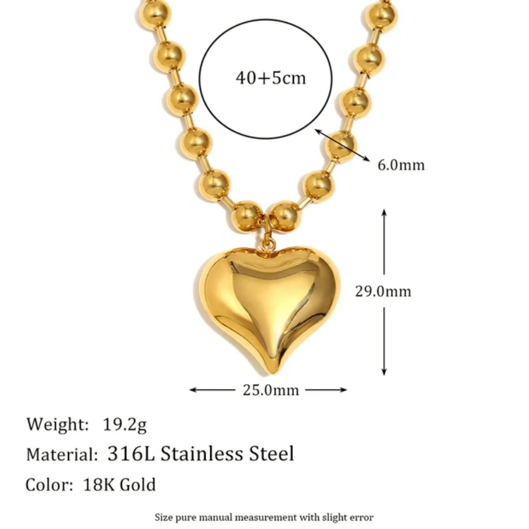 Beaded love necklace