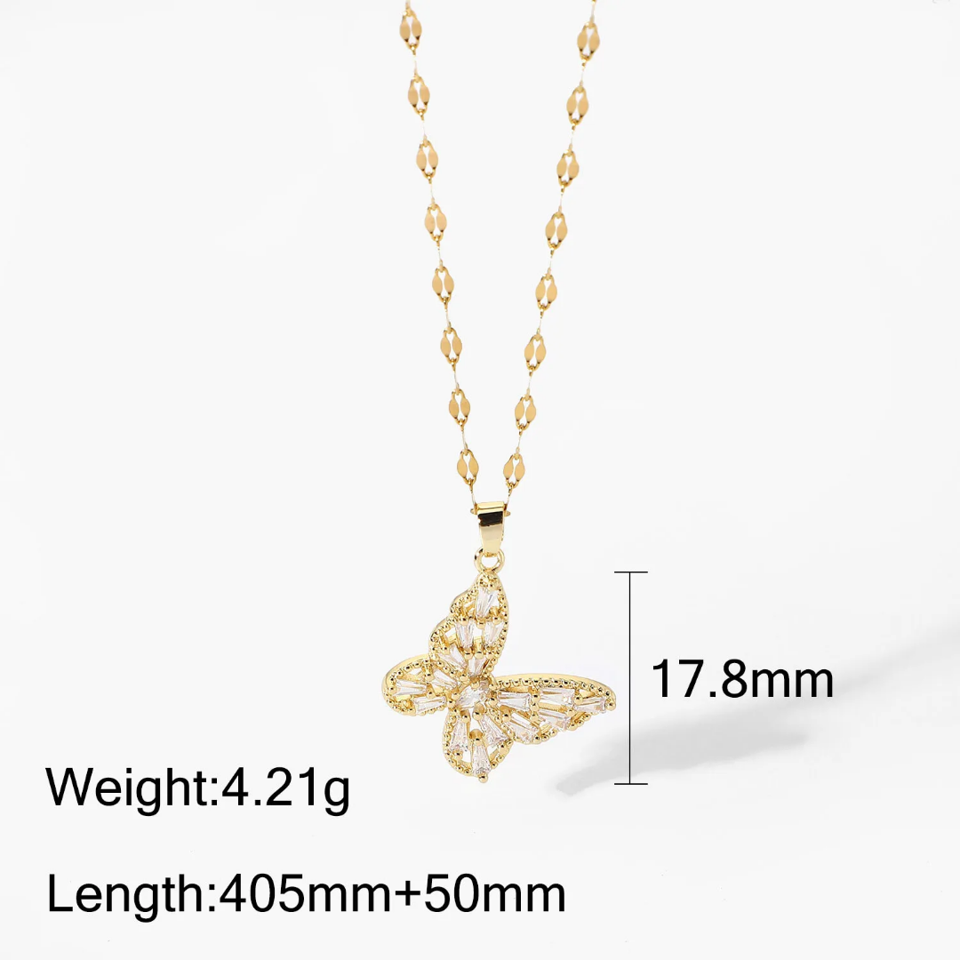 Butterfly pendant necklace