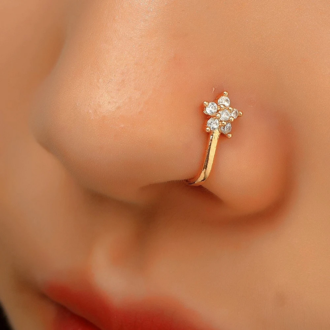 Sandra flower nose cuff