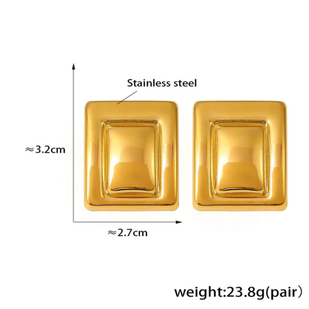 Regis square earrings