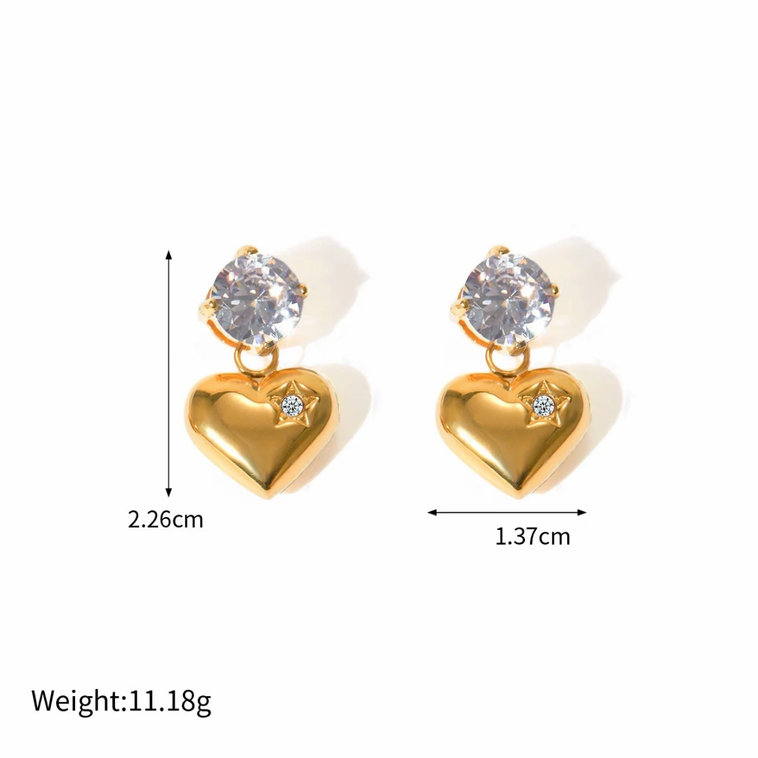 Quintia zircon earrings