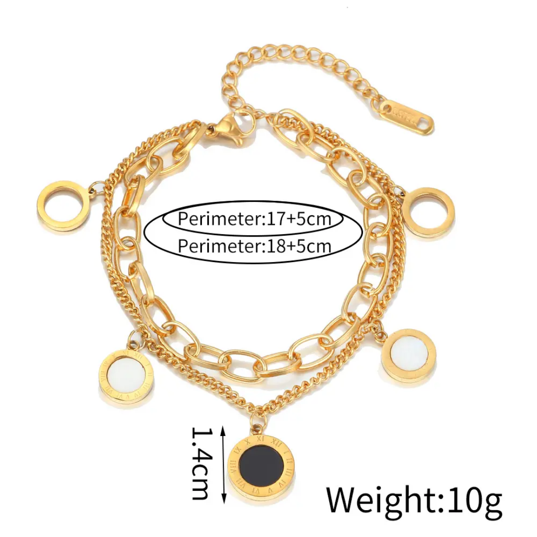 Roman double-layered bracelet