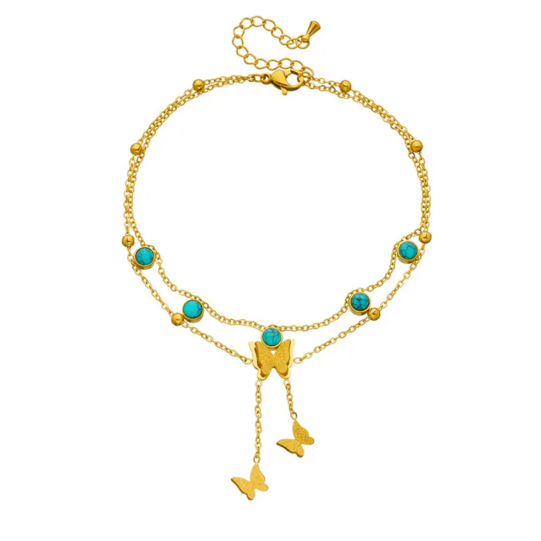 Ann butterfly anklet