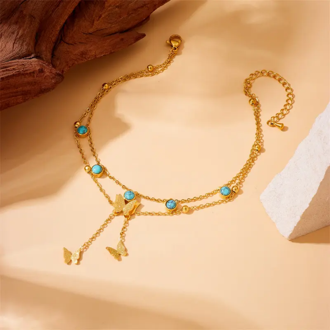 Ann butterfly anklet