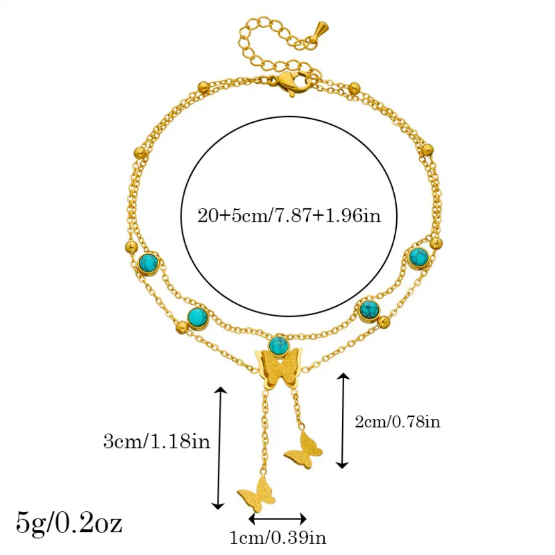 Ann butterfly anklet