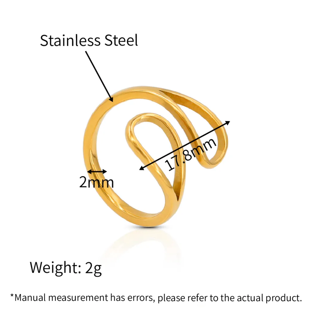 Carrie hollow open ring
