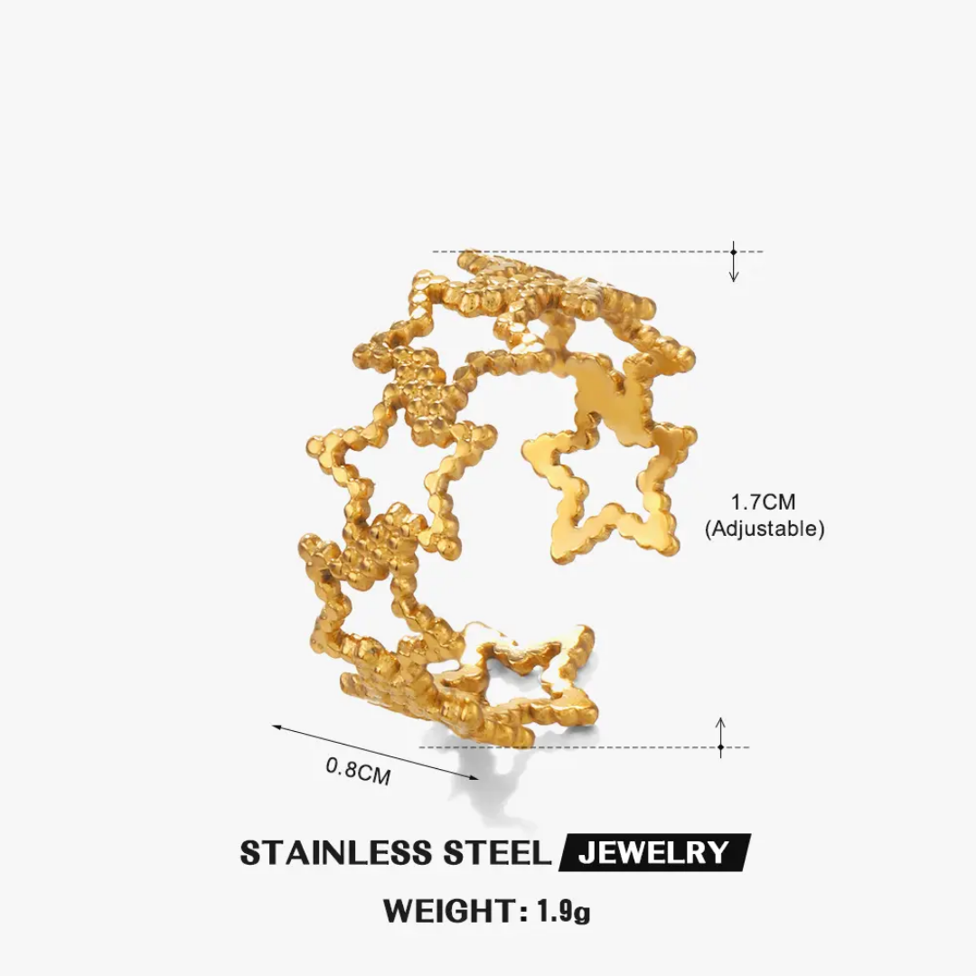 Tiana starry open ring