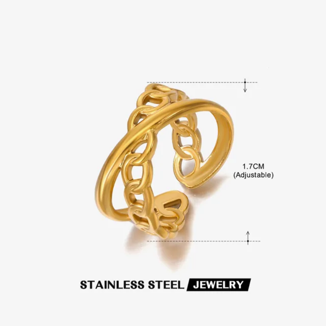 Santorini cuban open ring