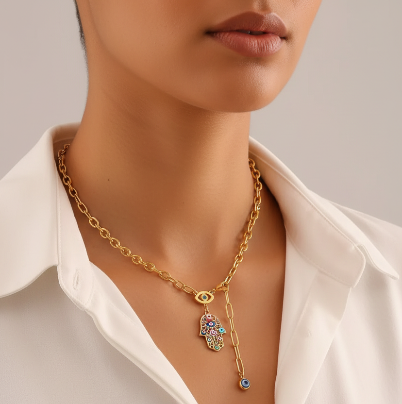 Hand of fate necklace