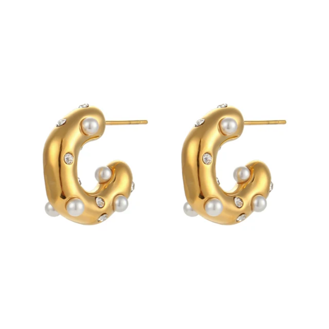 Ivory pearl earrings