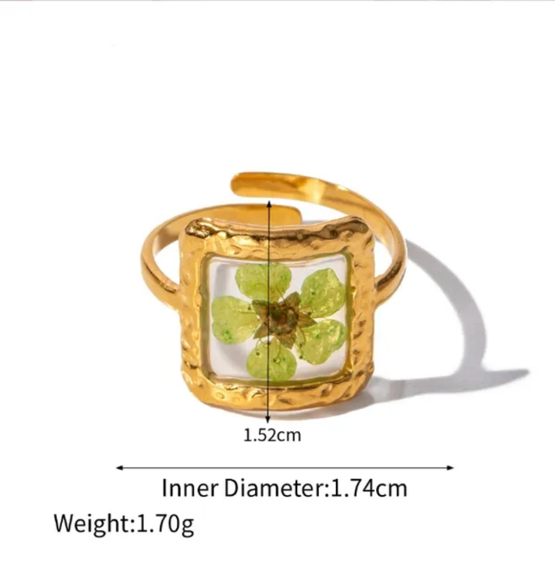 Bloom floral open ring