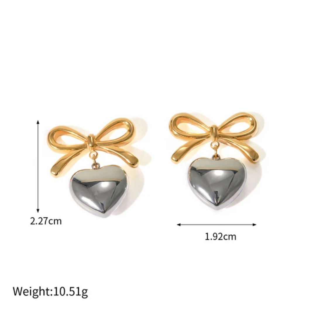 Belle dual-tone earrings