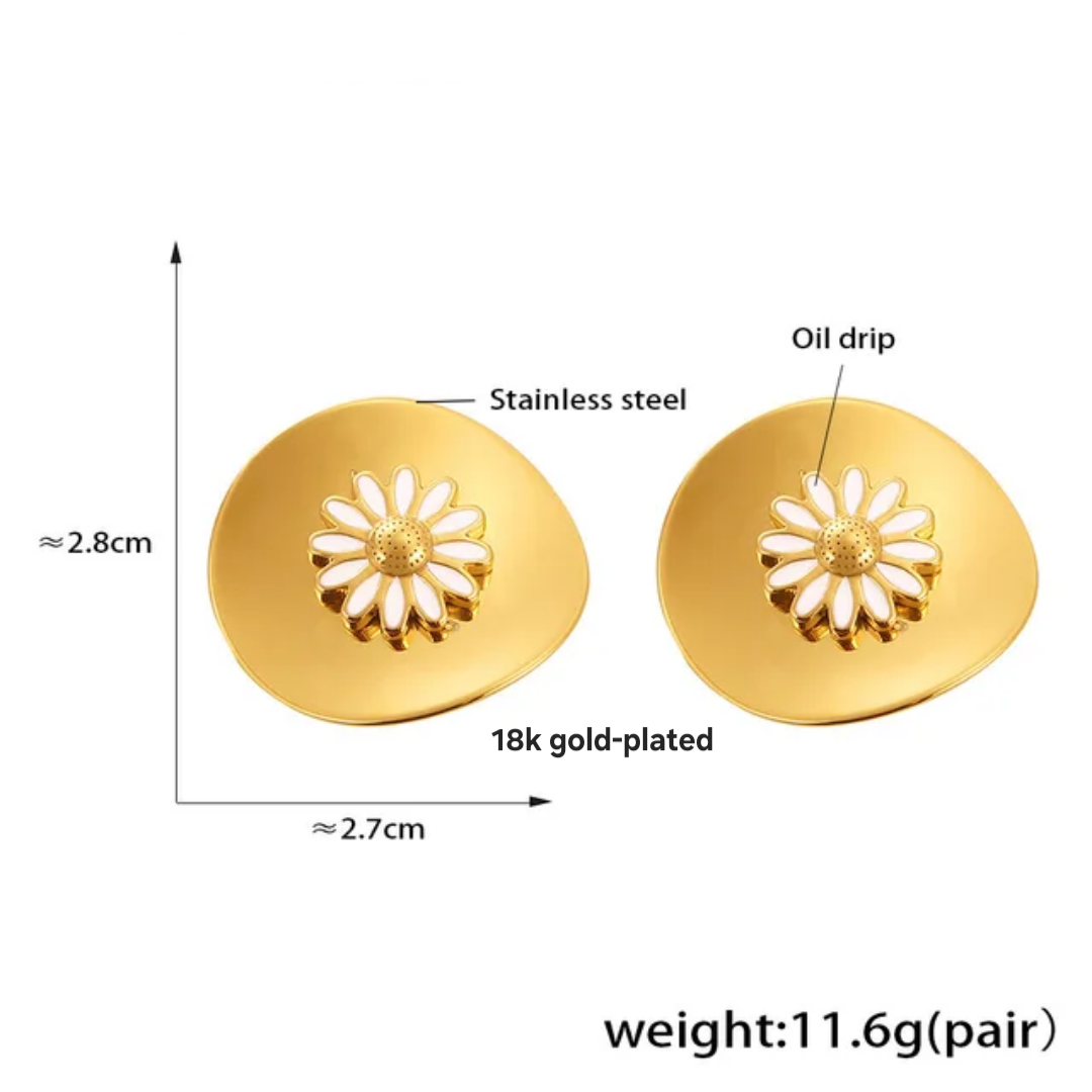 Daisy flower earrings