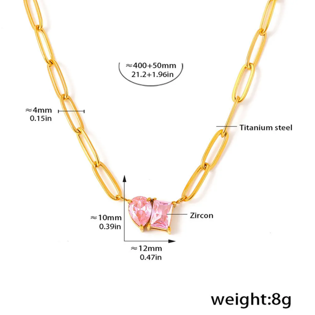 Rosaria zircon necklace