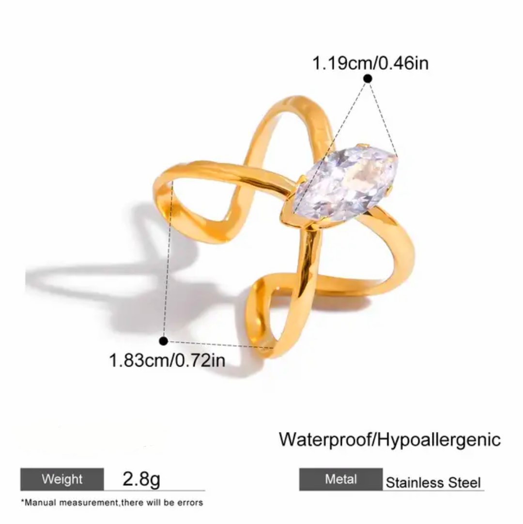 Ecliptia Geometric Solitaire Ring