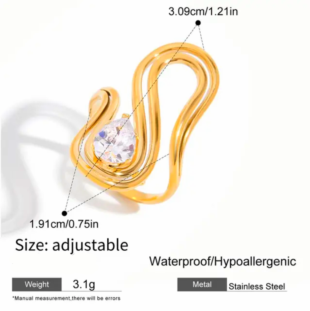 Velura Sculptural Solitaire Ring