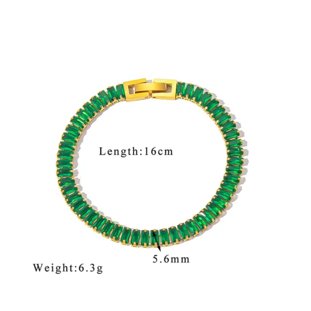 Emerald Baguette Tennis Bracelet