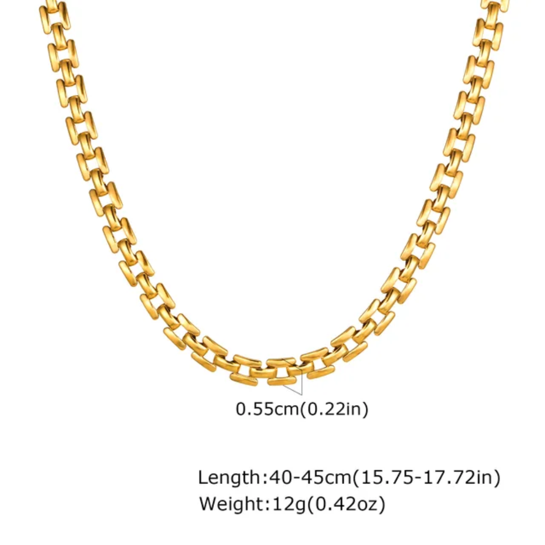 Brick Link Gold Chain