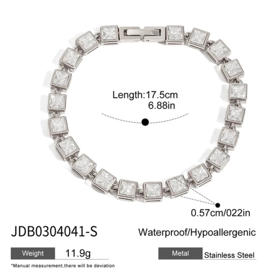 Square Tennis Bracelet