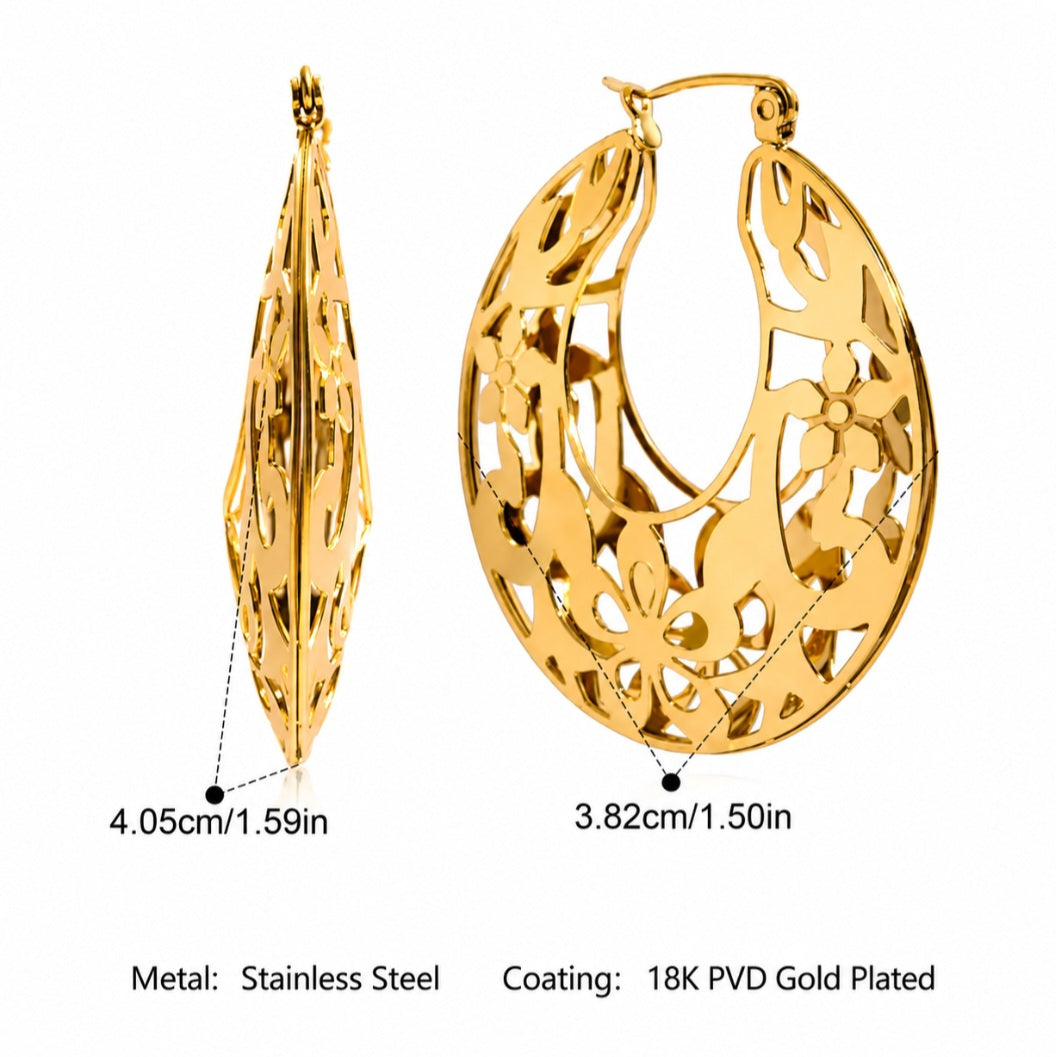 Bohème Floral Hoop Earrings