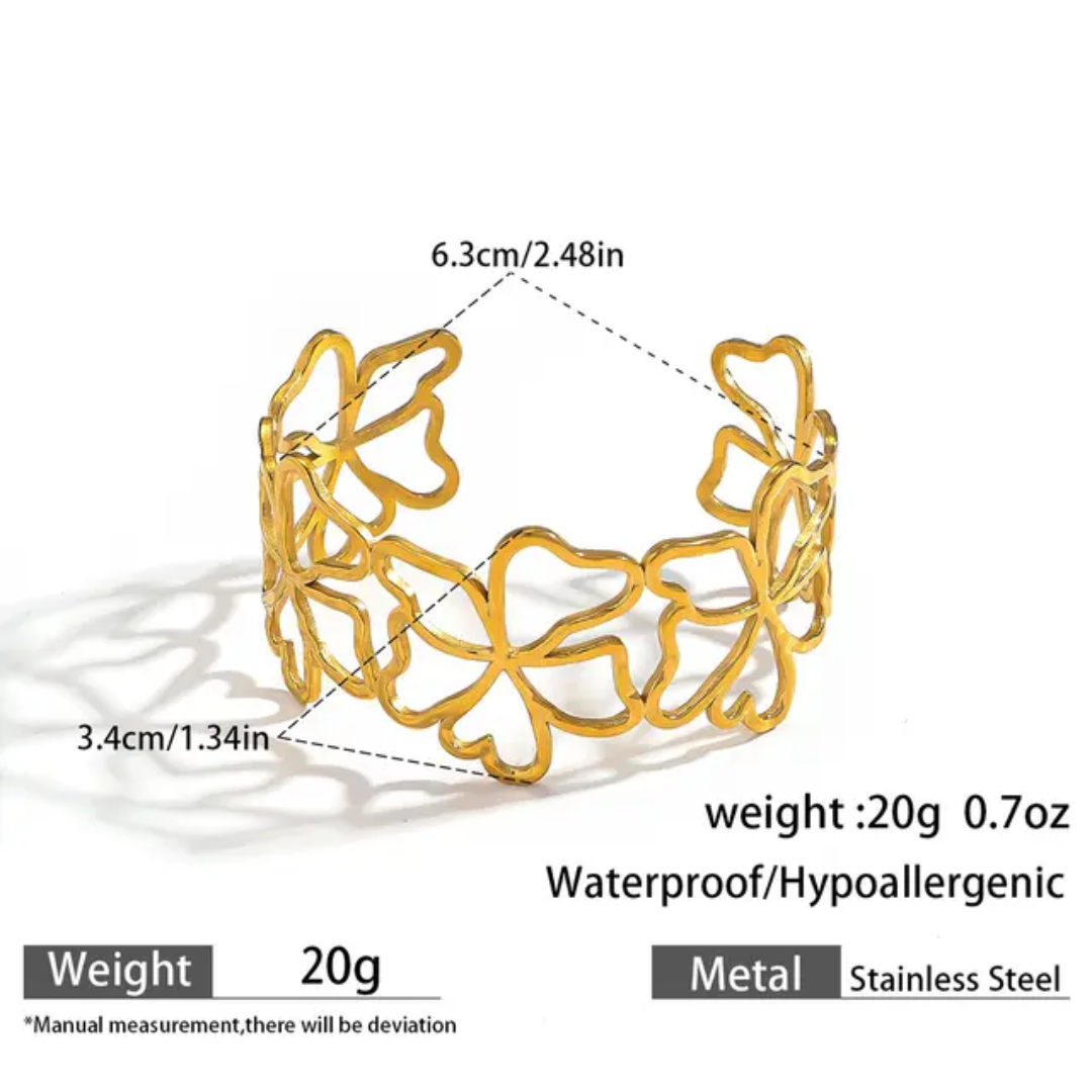 Clover Bloom Cuff Bracelet
