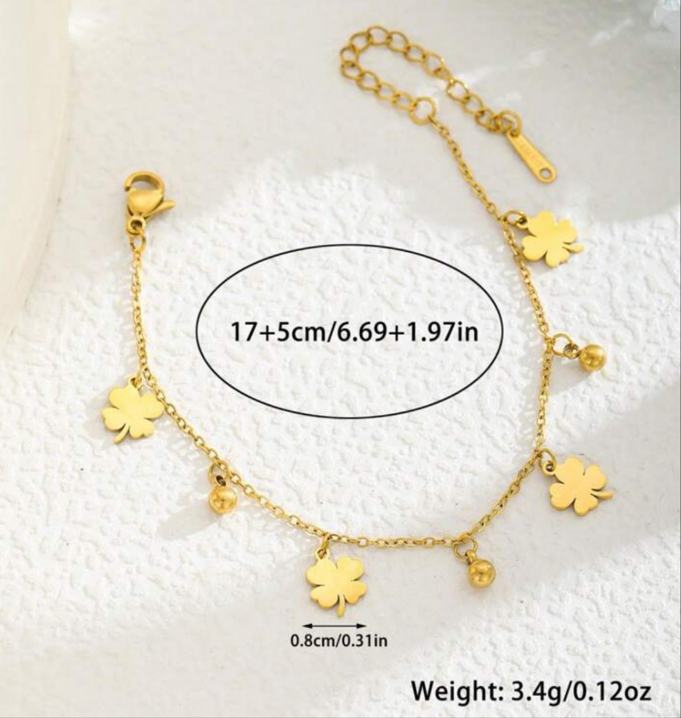 Amelia four-clover bracelet