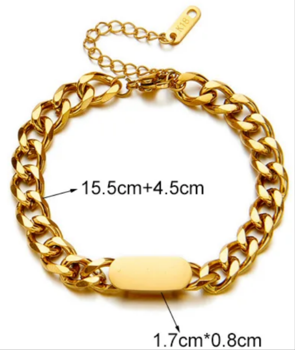 Cuban link chain bracelet