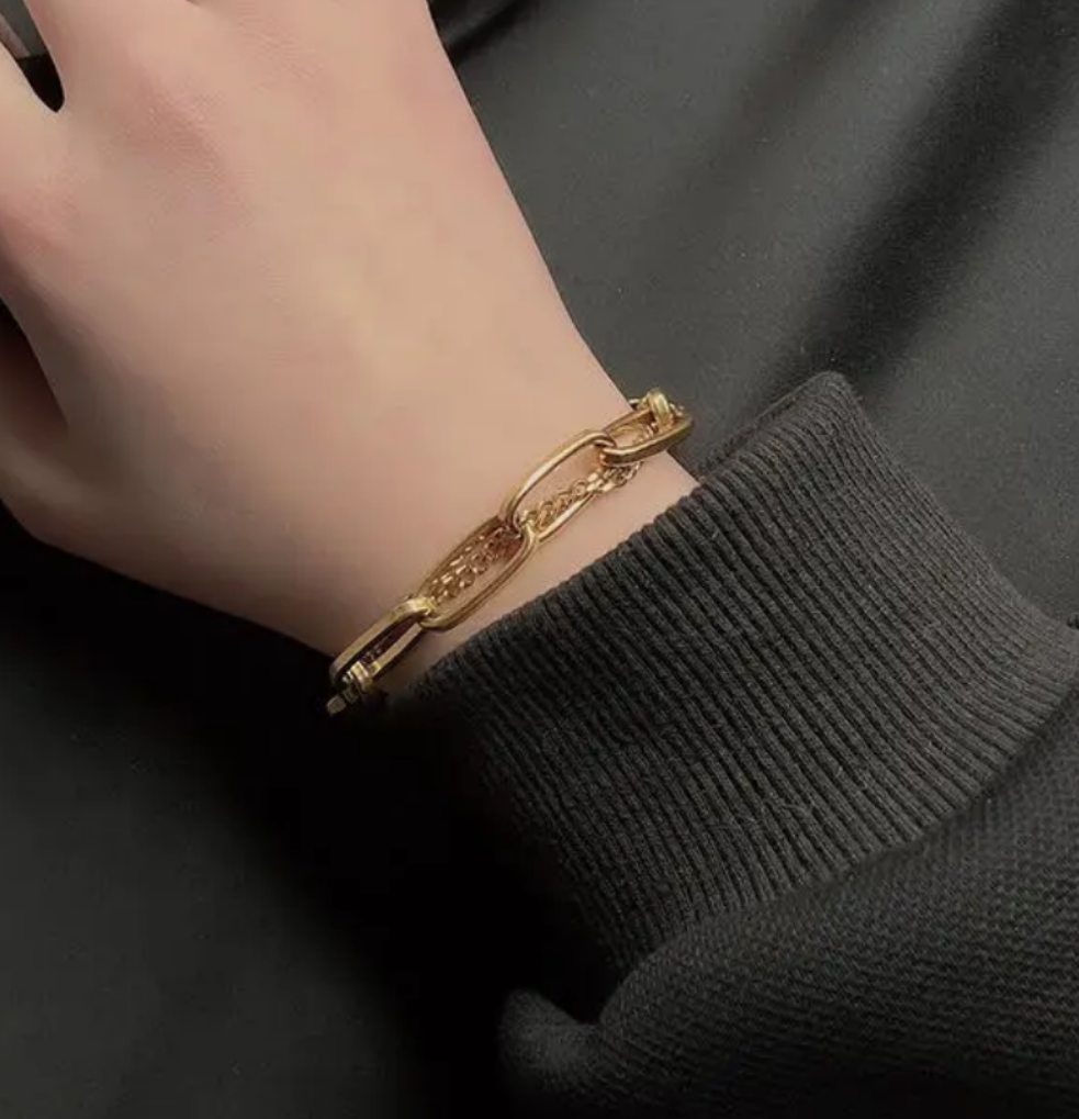 Penelope link double-layer bracelet