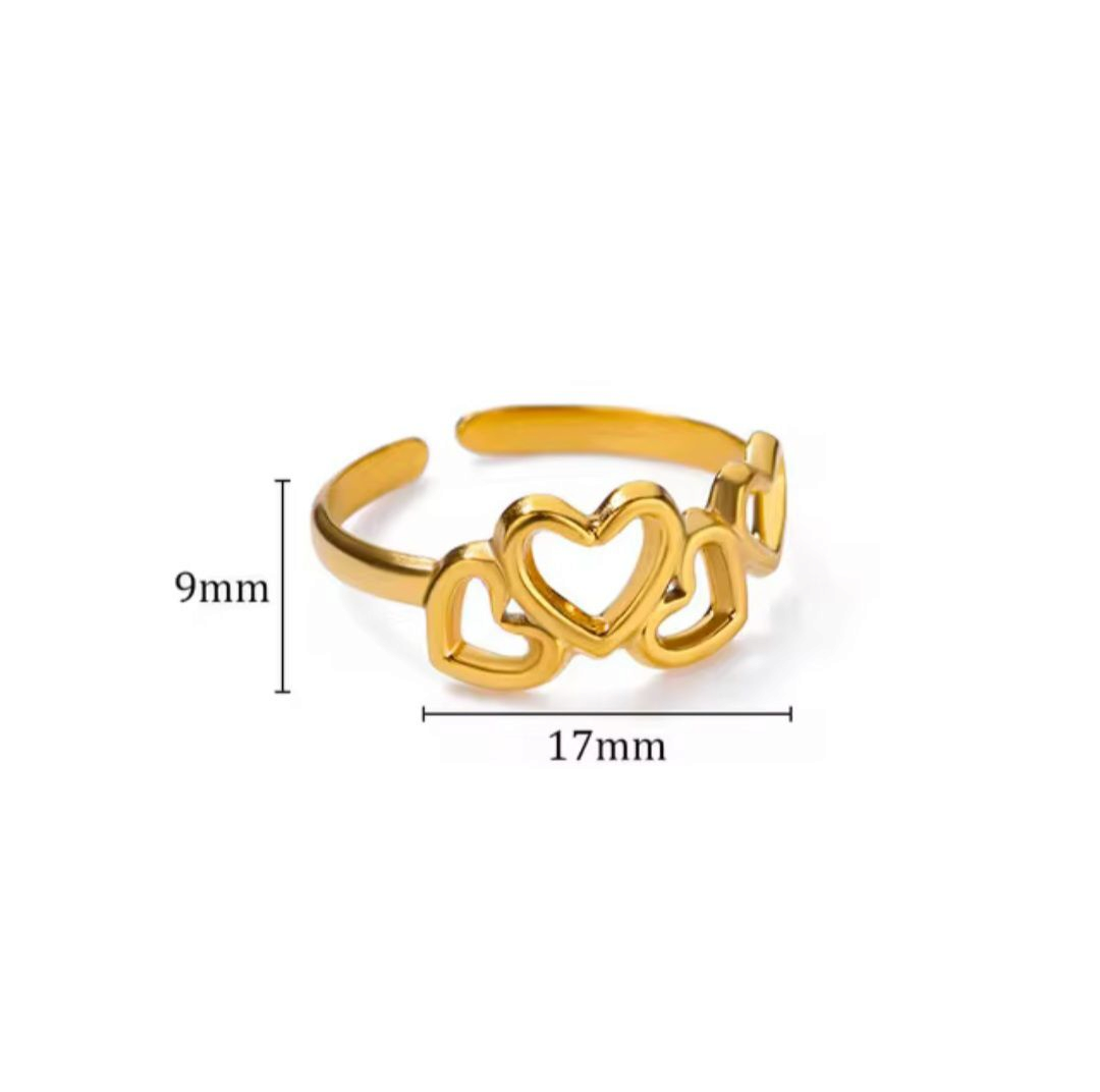 Gloria heart open ring