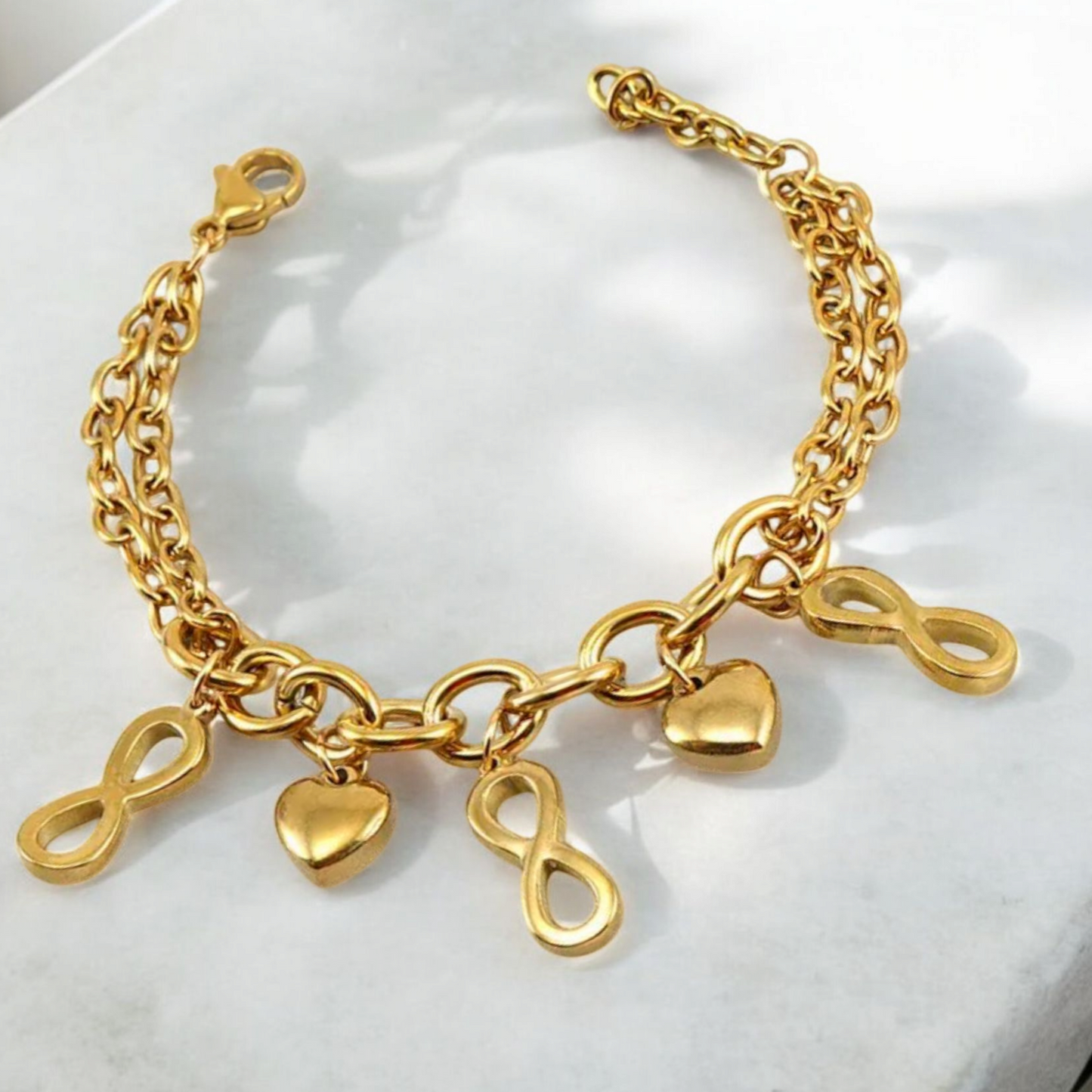 Eternity charm bracelet