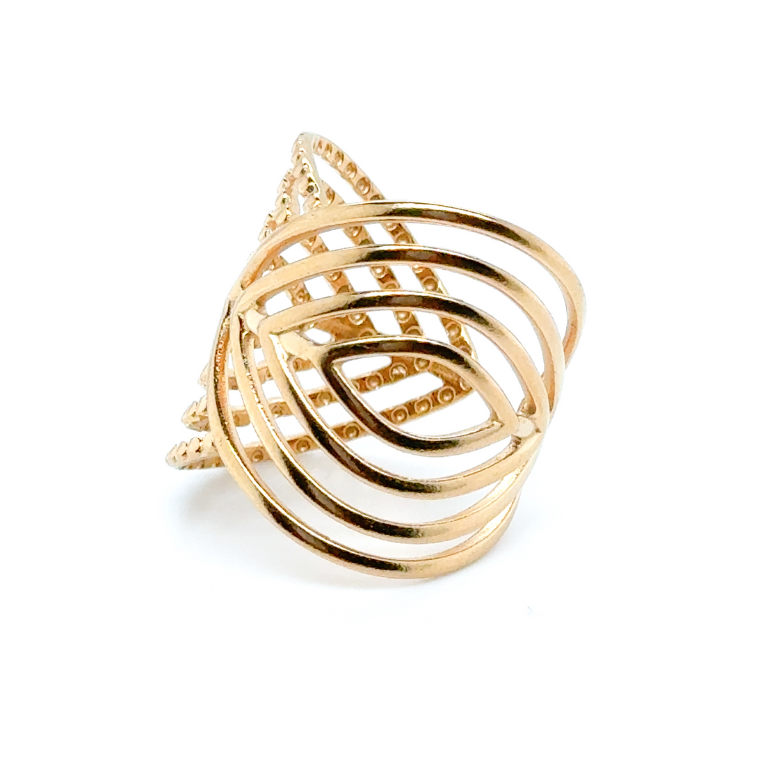 Tidal wrap open ring