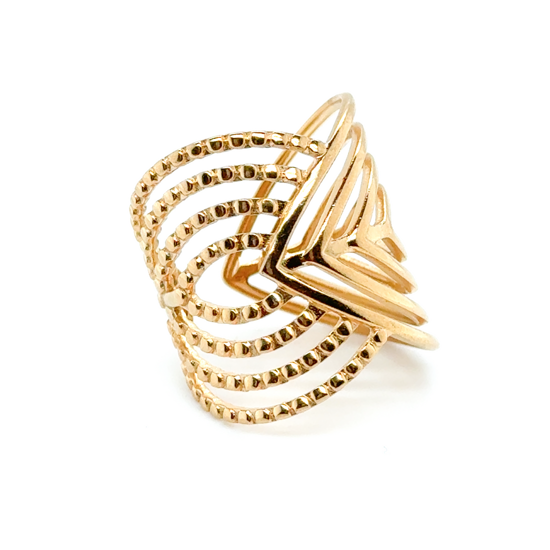 Tidal wrap open ring