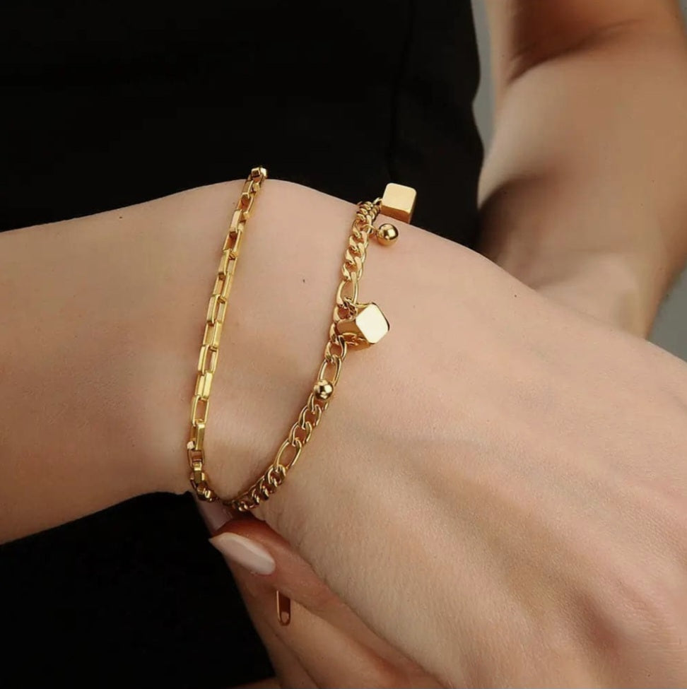 Lewis double-layered bracelet