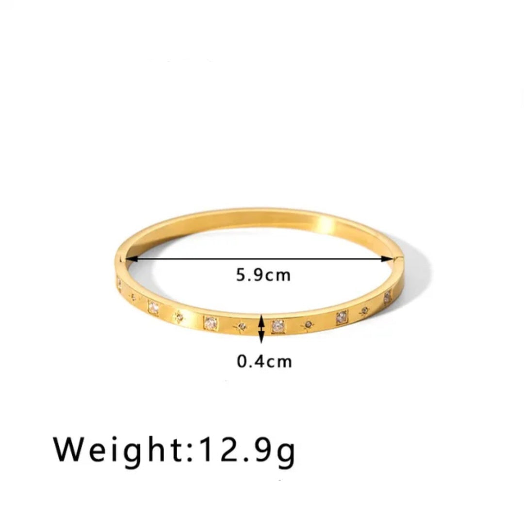 Glacial zircon bangle