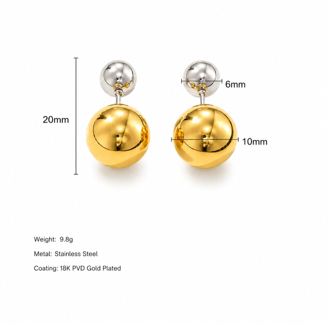 Dual Tone Sphere Studs