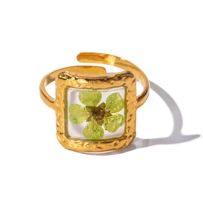 Bloom floral open ring