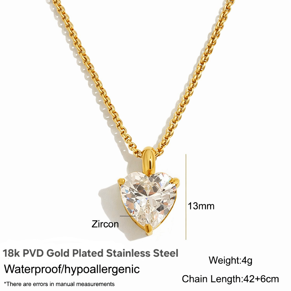 Heart Solitaire Necklace
