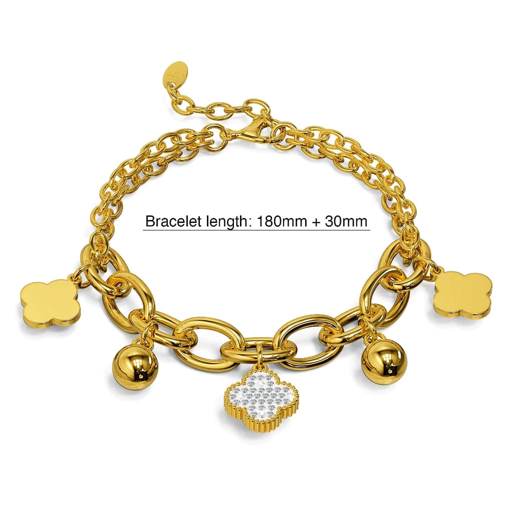 Clover charm bracelet