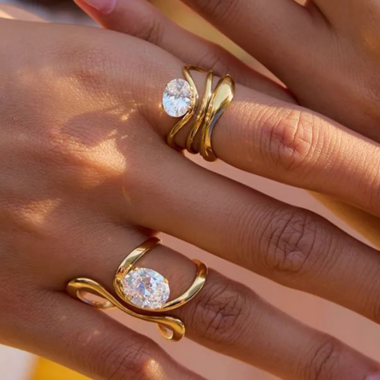 Wavelength Solitaire Ring
