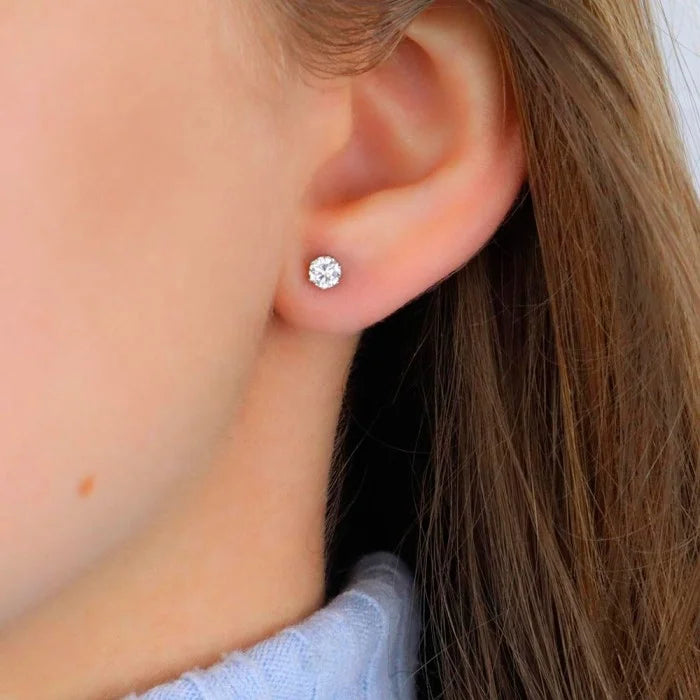 Zircon solitaire studs