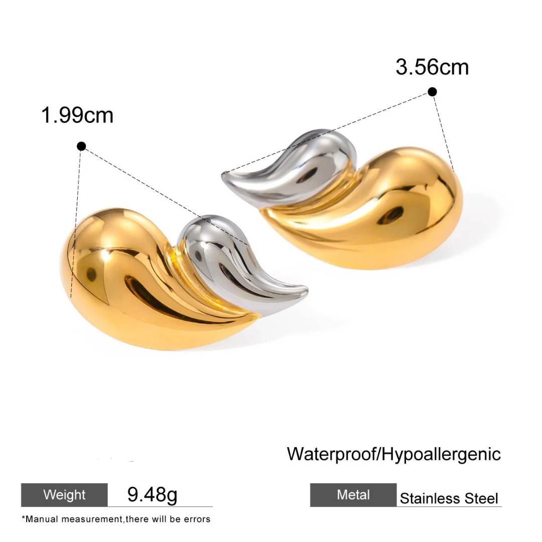 Elliot dual tone earrings