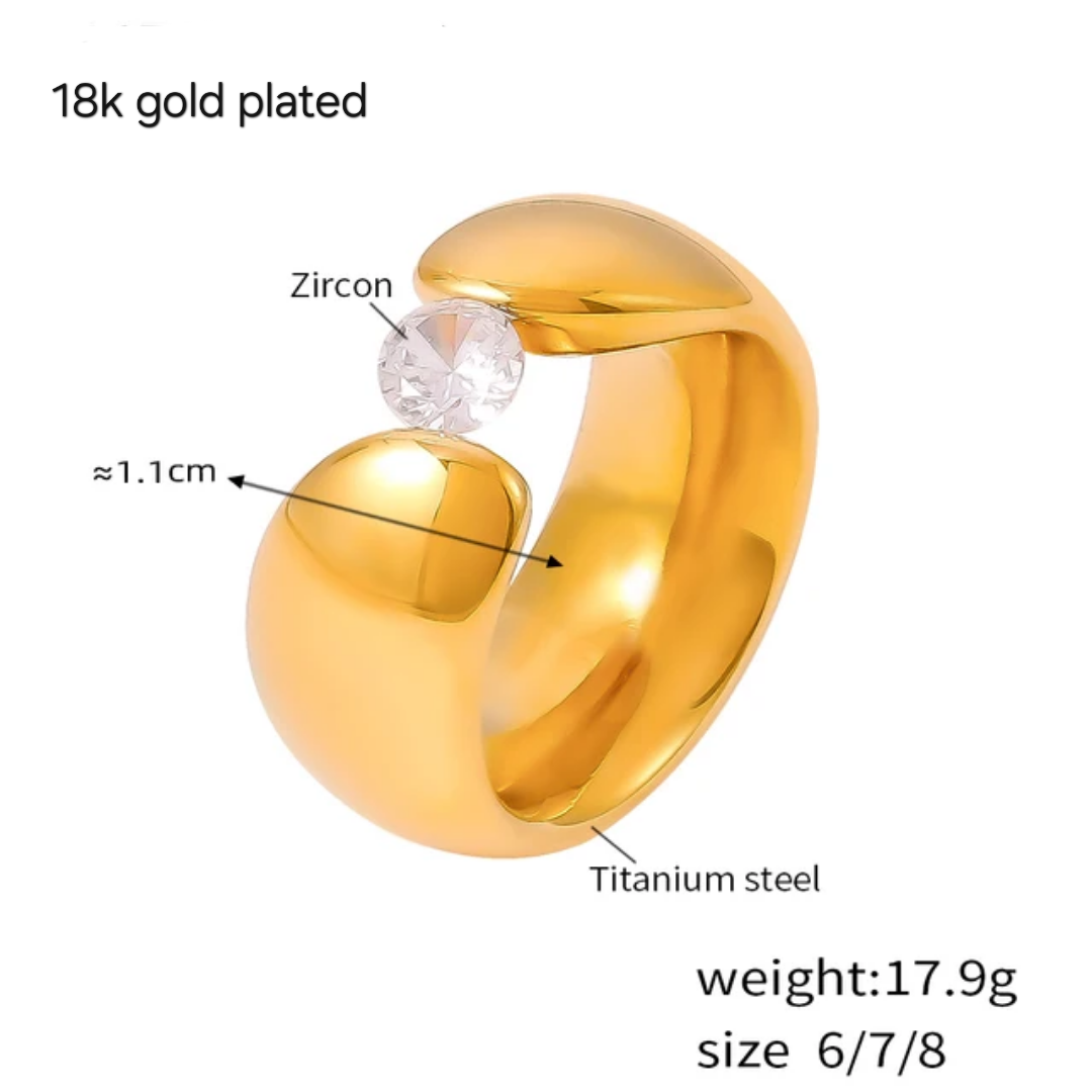 Chiara solitaire ring