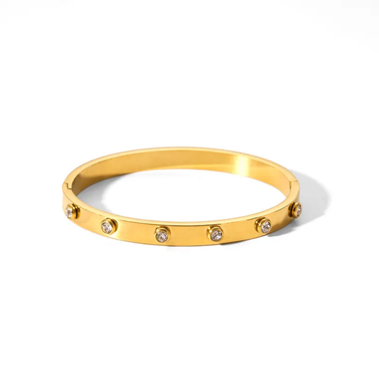 Moonlit zircon bangle