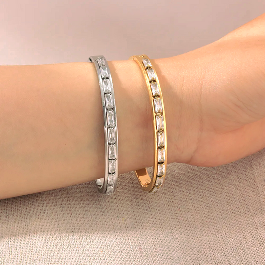 Stellar zircon bangle