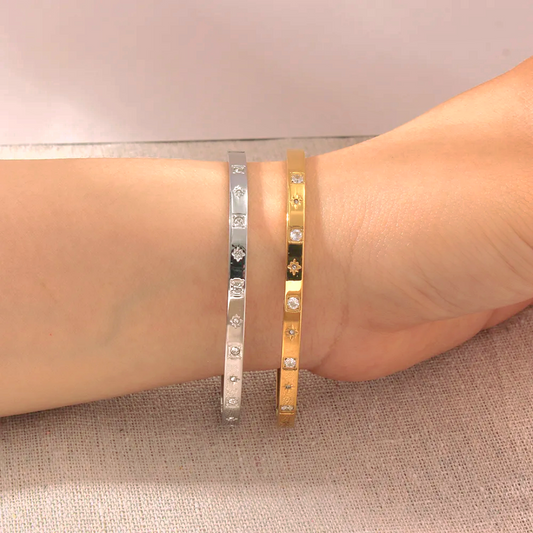 Glacial zircon bangle