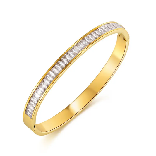 Petal zircon bangle