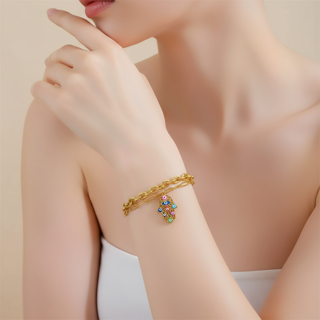 Divine evil eye bracelet