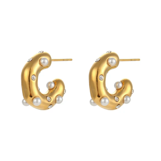 Ivory pearl earrings