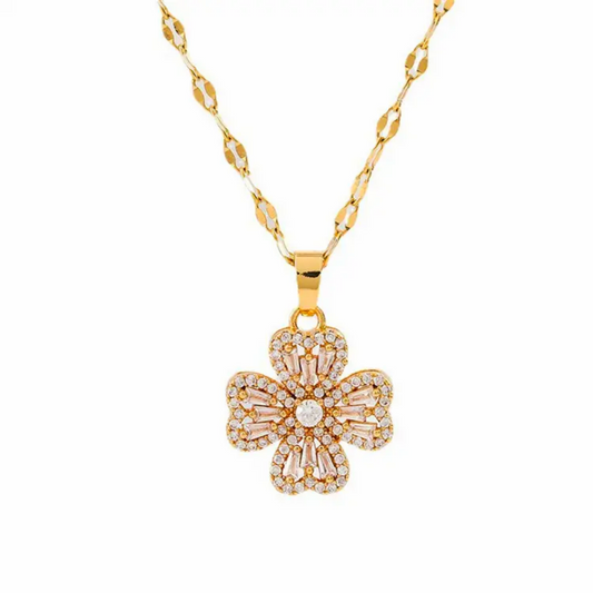 Everluck clover rotatable necklace